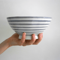 Image 3 of MOROCCAN STRIPED CERAMIC BIG BOWLS