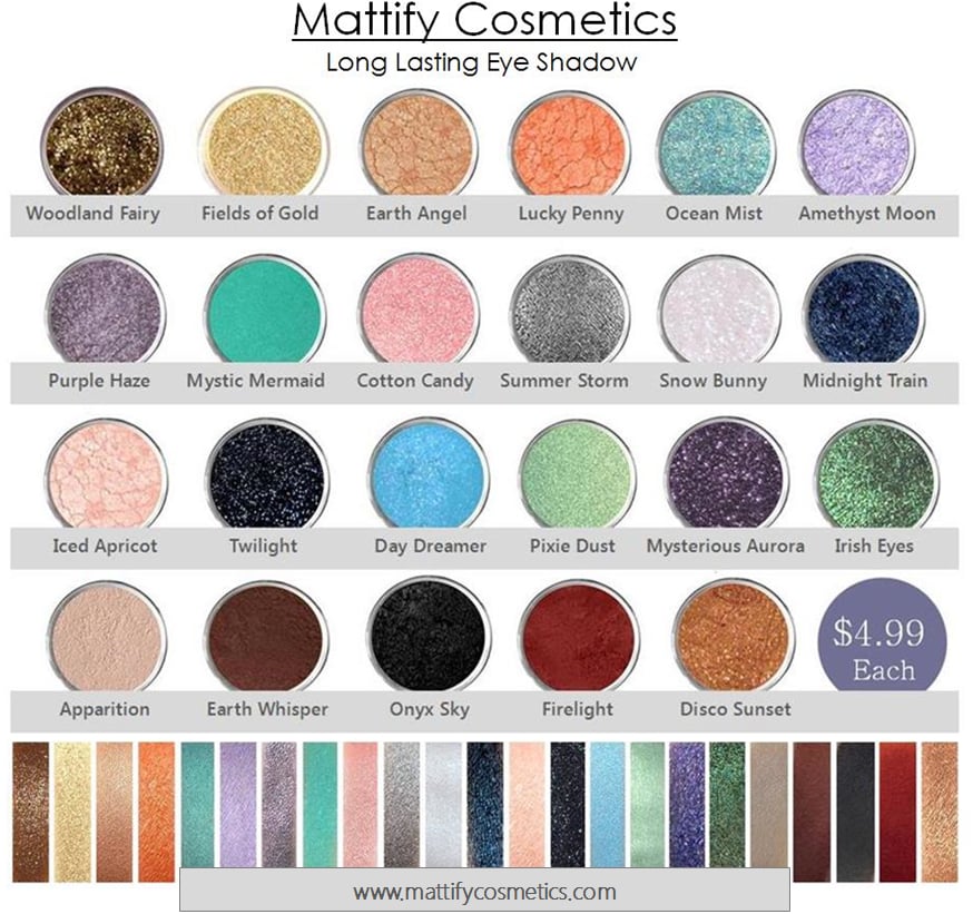 Image of Long Lasting Eye Shadow with Primer (Sparkly Eye Makeup and Matte Eyeshadow) Vegan Natural Colors