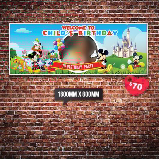 Image of Mickey Mouse Banner Template