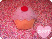 Image of Yummy cupcake pin.