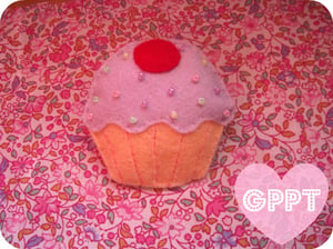 Image of Yummy cupcake pin.