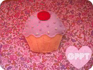 Image of Yummy cupcake pin.