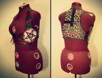 Image 1 of Red pentagram leopard vest