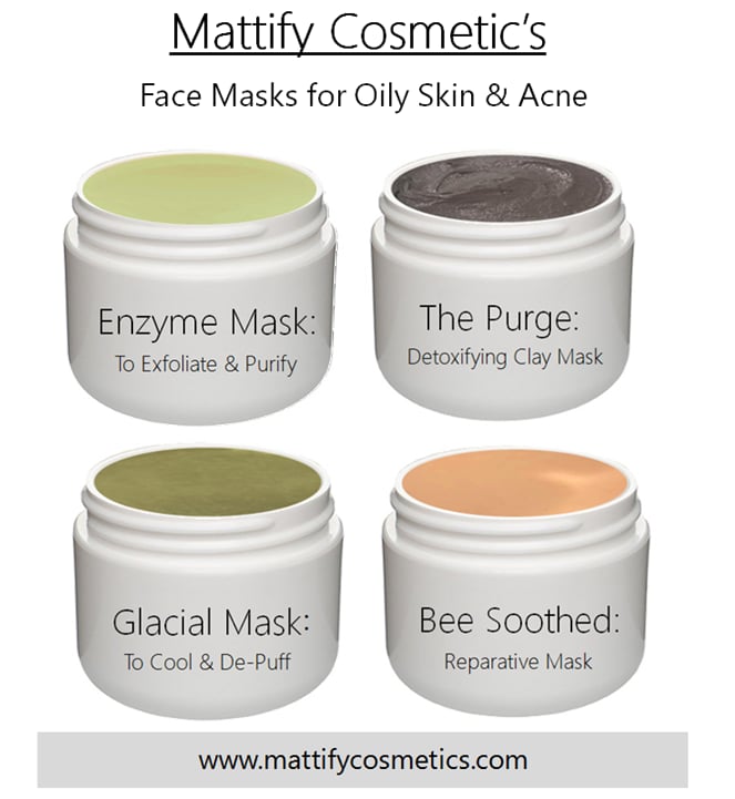 Image of Face Masks for Acne Prone Skin Natural Products for Oily Skin to Unclog Pores by Mattify Cosmetics