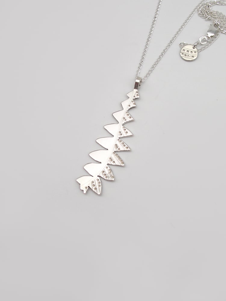 Image of LEAF NECKLACE: BANKSIA GRANDIS (STERLING SILVER, HAND CUT)