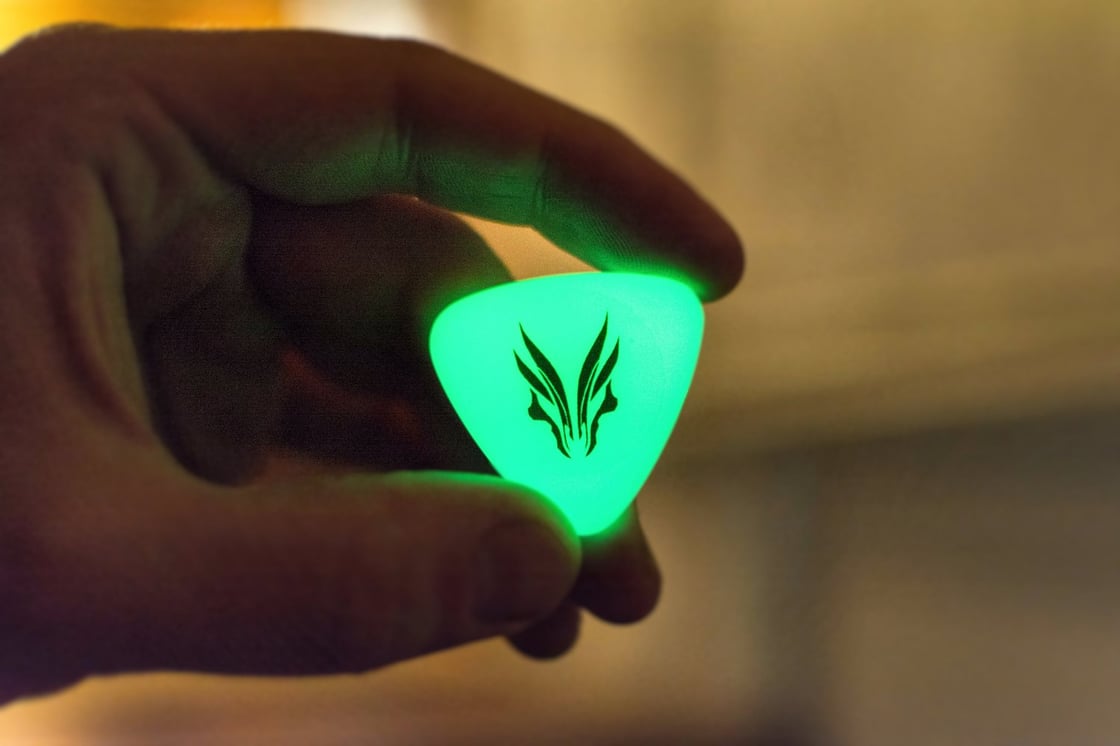 Image of World's strongest glowing plectrum! 👽