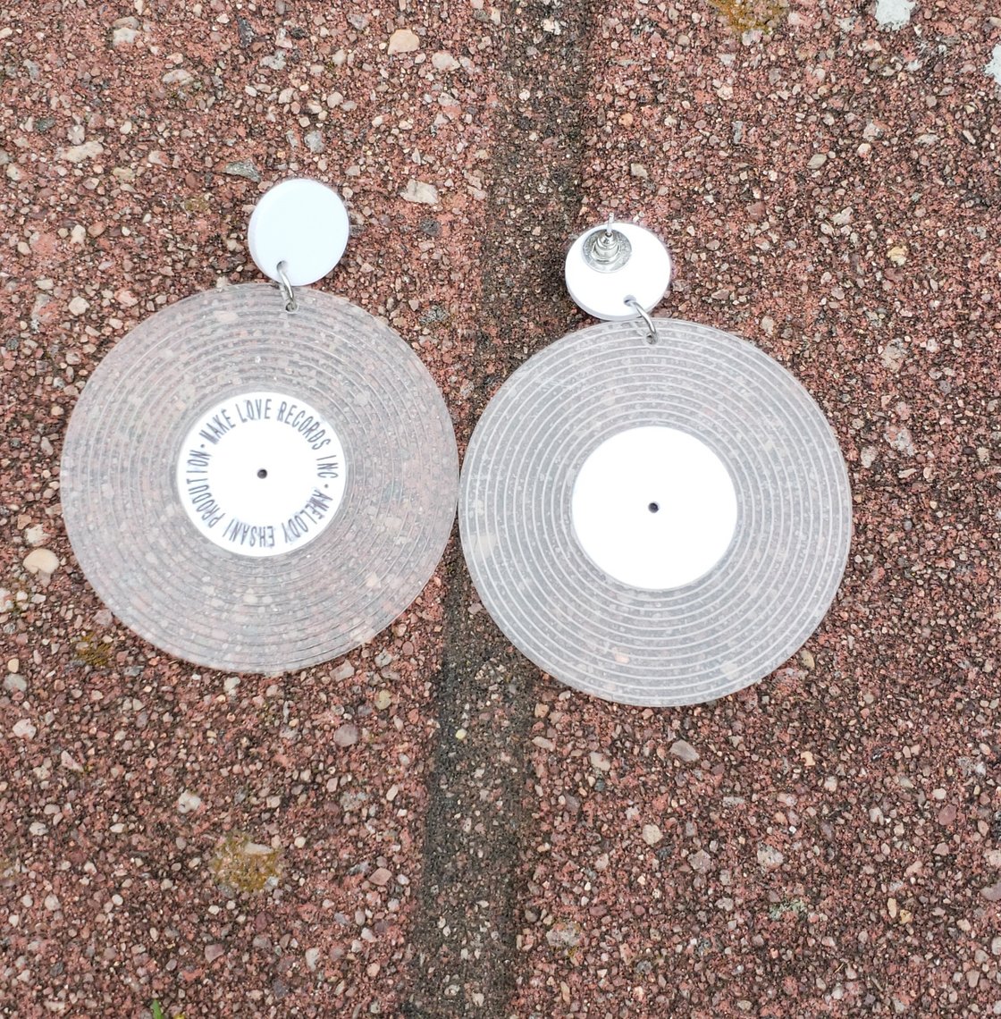 Image of Vinyl Disc Earrings