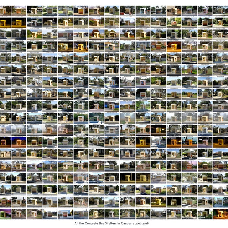 All the Concrete Bus Shelters in Canberra 2012-2018 Image 2