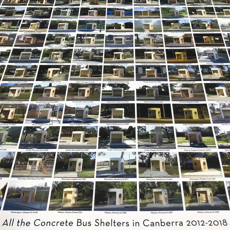 All the Concrete Bus Shelters in Canberra 2012-2018 Image 4