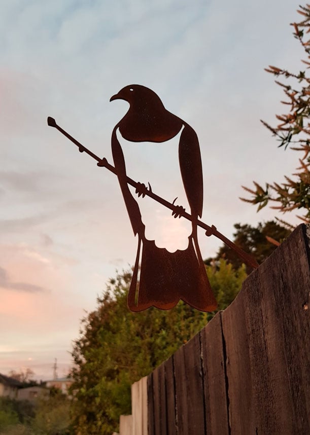 Image of Kererū (Wood Pigeon) Corten Metal Bird