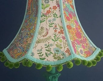 Image of Colourful Traditional Victorian style lampshade