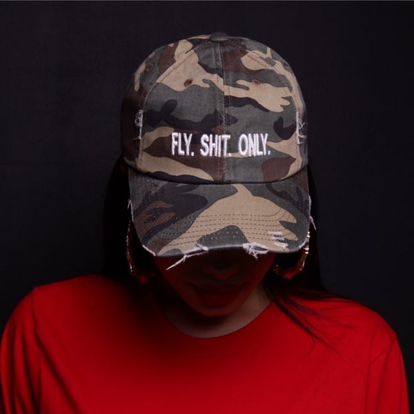 Image of FLY. SHIT. ONLY. Camo Dad Hat