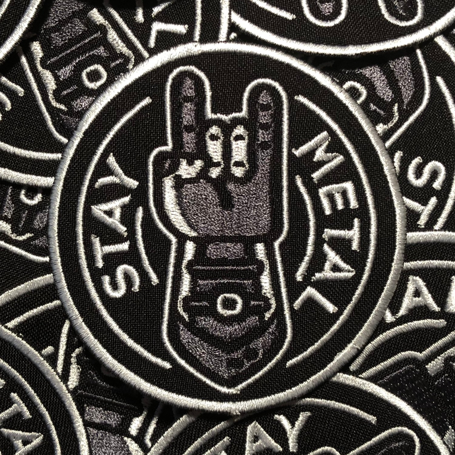 Image of STAY METAL embroidered patch