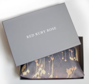 Image of Lilac leaf, clutch bag with optional chain handle