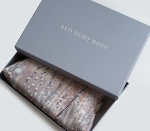 Image of Willow blossom, silk clutch bag with optional chain handle