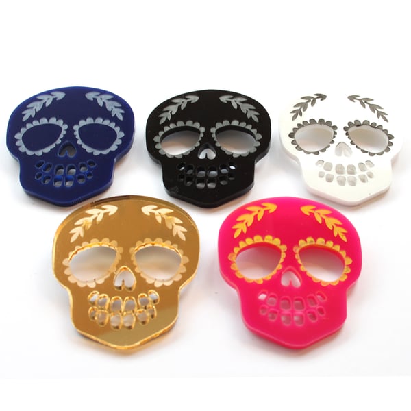 Image of Sugar Skull Brooch - pre-order