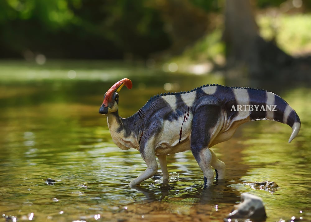Image of ORIGINAL SCULPTURE - Male Parasaurolophus Walkeri