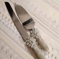 Image 1 of "Halle" Rhinestone Cutlery Set (Available in Gold) 