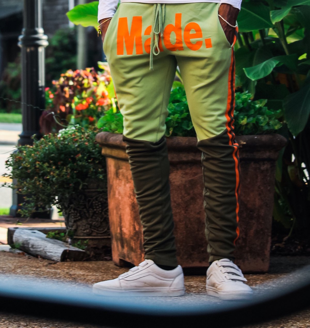 Image of “Made” Money Green Track Pants