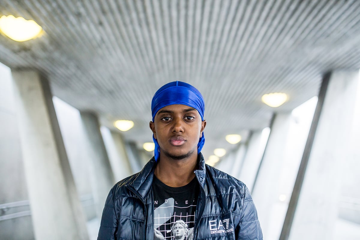 Image of BLUE SILKY DURAG