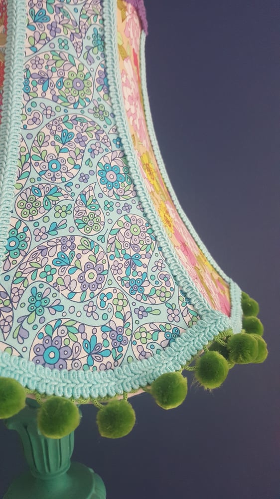 Image of Colourful Traditional Victorian style lampshade