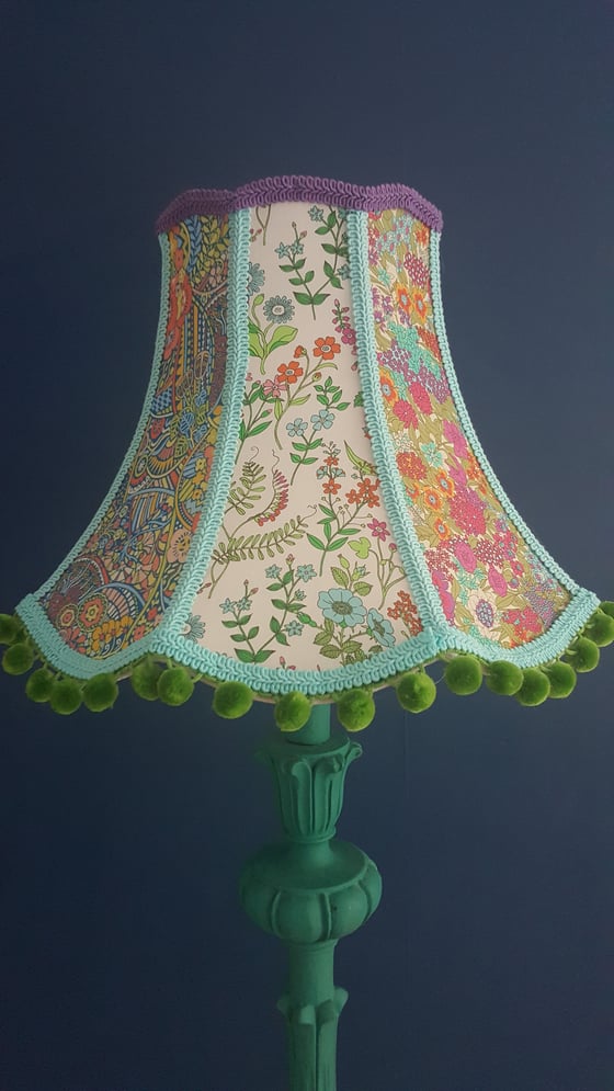 Image of Colourful Traditional Victorian style lampshade