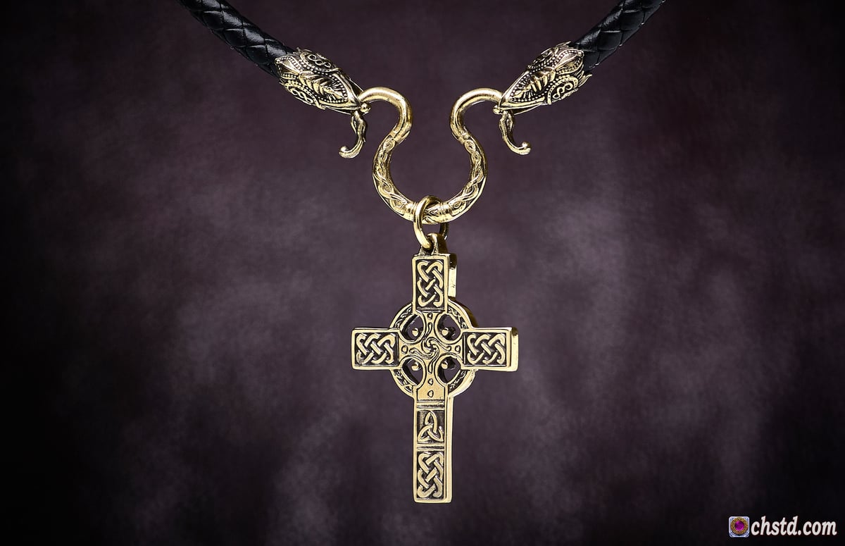 Celtic Cross :: Leather Necklace