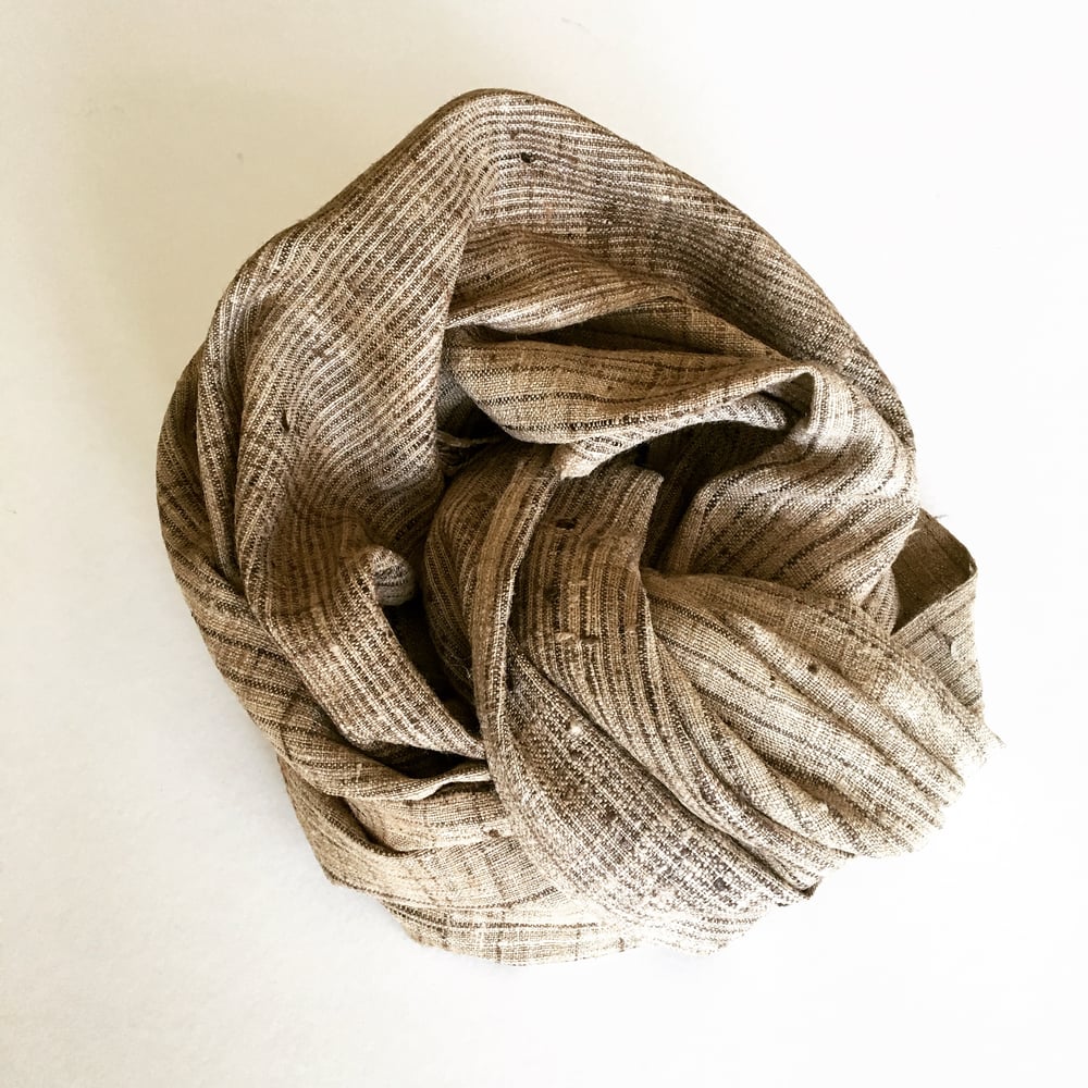 Image of SHADOW STRIPE SCARF - NATURAL