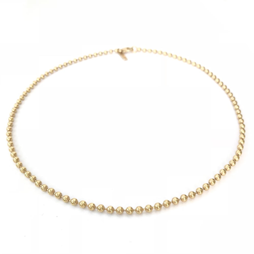 Image of Gold ball chain necklace