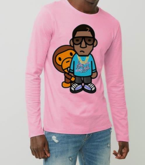 Image of Selfmade Bape Pink Long Sleeve 