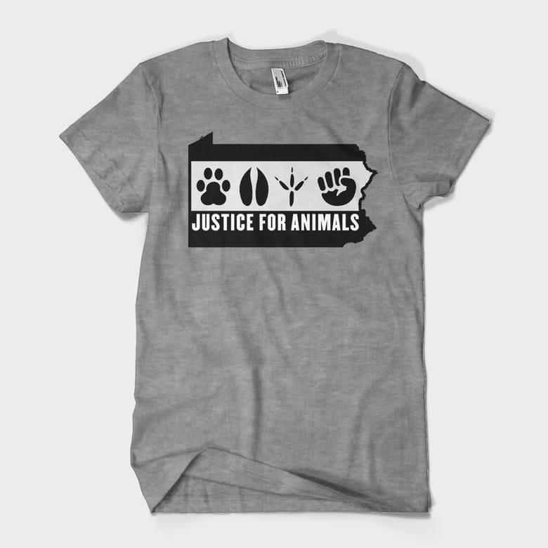 Image of Justice For Animals Logo  - ATHLETIC GREY