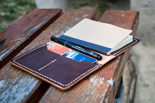 Image of Drifter — "Thoroughbred" Italian Cowhide Leather Passport/Notebook Wallet