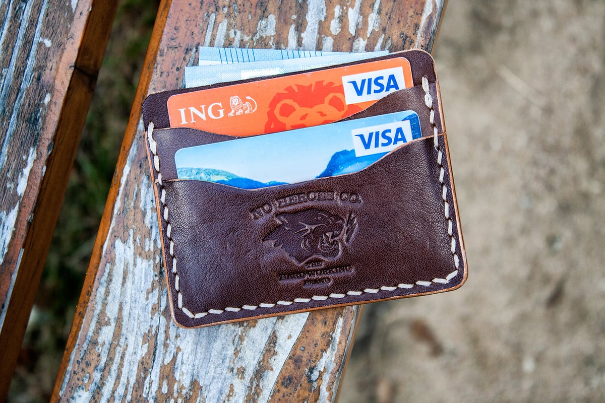 saddleback card sleeve Men's Leather Wallet Personalized | Milled Bifold Brown main image 0
