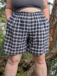 Image 2 of Dark Blue Tartan Shorts