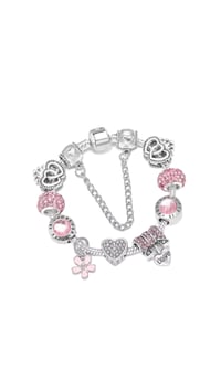 Image 2 of Charm Bracelet (Pink&Silver)  *pre order*