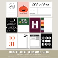 Image 1 of Trick or Treat Journaling Cards (Digital)