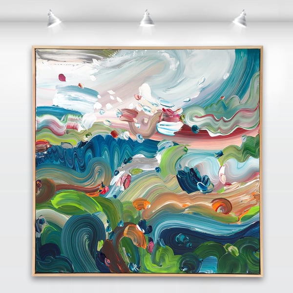 Image of Country no.20 - 60x60cm FRAMED