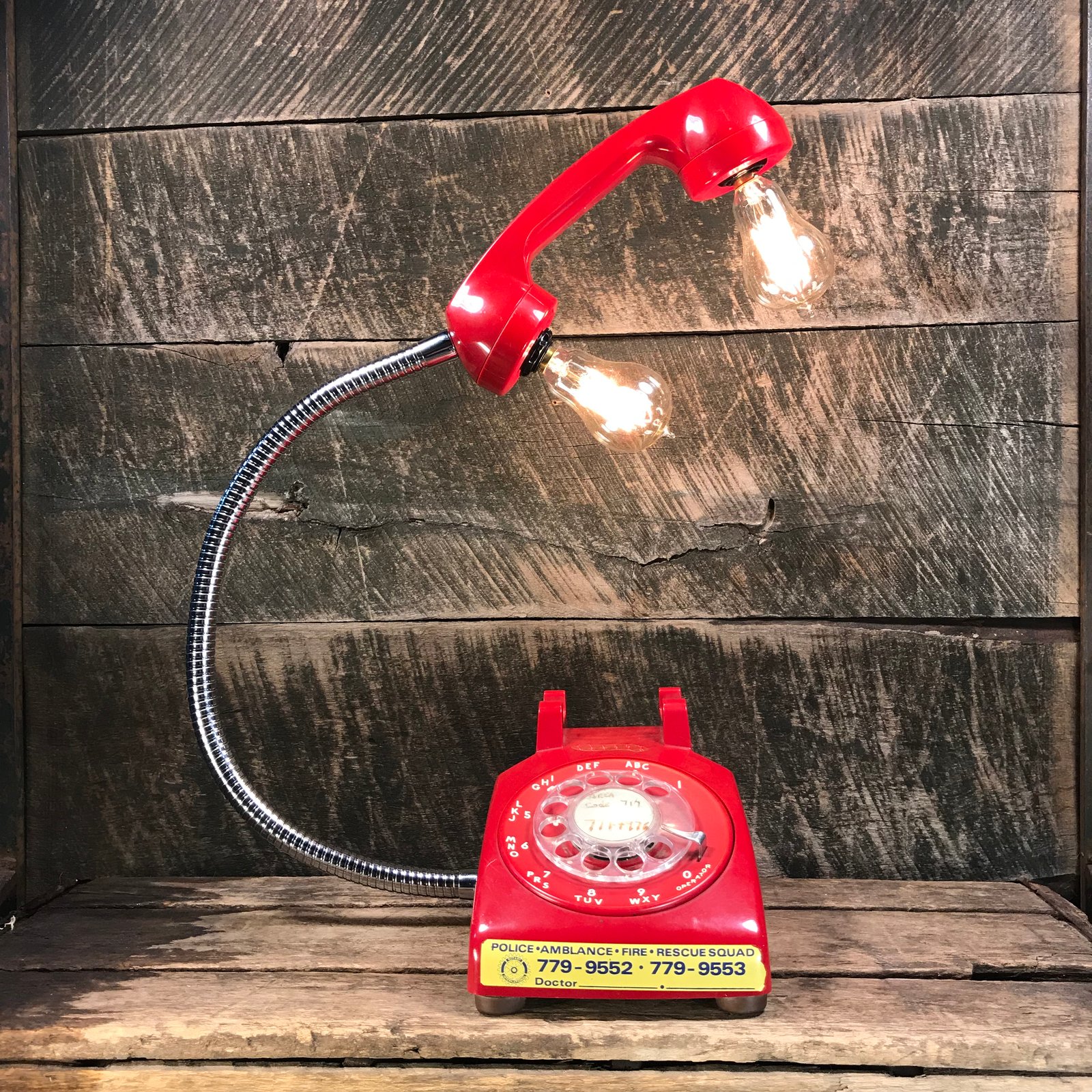 old phone lamp