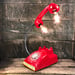 Image of Vintage Red Rotary Phone Lamp