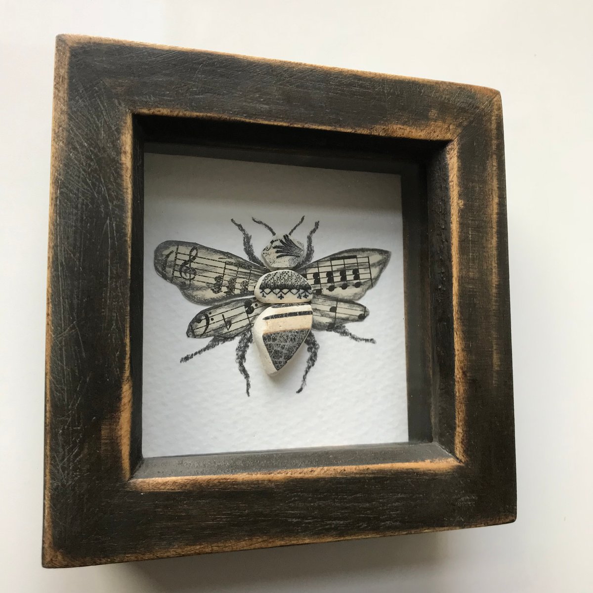 Image of Handmade Bee Mudlark Collage Frame by The Mudlark