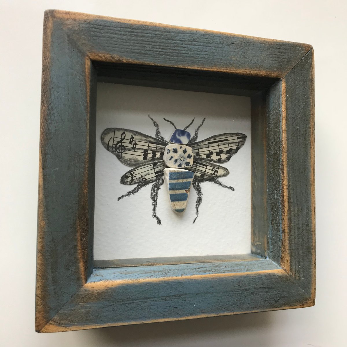 Image of Handmade Bee Mudlark Collage Frame by The Mudlark