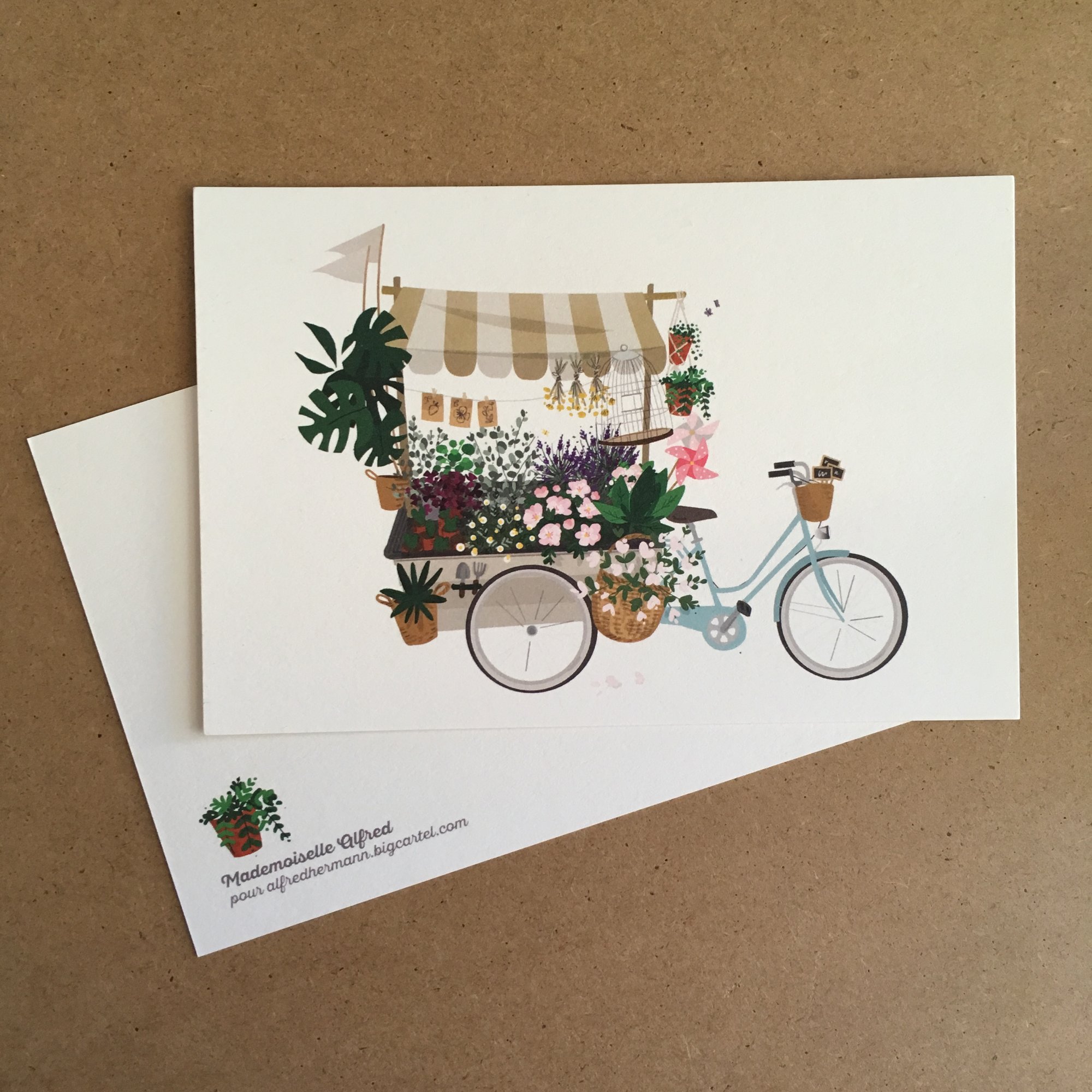 Alfred Hermann Carte Postale Fleuriste A Velo Alfred Hermann Carte Postale Fleuriste A Velo