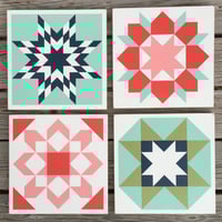 Image 1 of SET of 4 - Bonnie & Camille - 11" Wood Barn Quilts