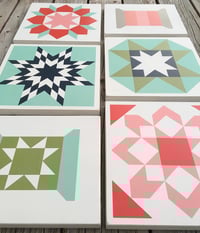 Image 2 of SET of 6 - Bonnie & Camille - 11" Barn Quilts