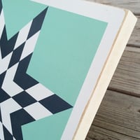 Image 2 of BLUE NANTUCKET - Bonnie & Camille - 11" Wood Barn Quilt