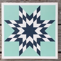 Image 1 of BLUE NANTUCKET - Bonnie & Camille - 11" Wood Barn Quilt