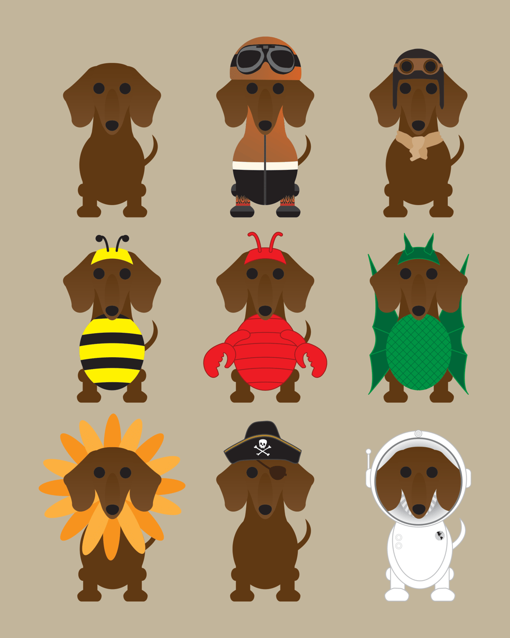 Multi Dog Prints