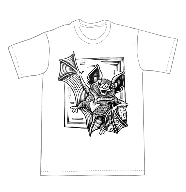 Cute bat T-shirt  (B2) **FREE SHIPPING**