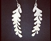 Image 1 of long silver earrings inspired by antique lace