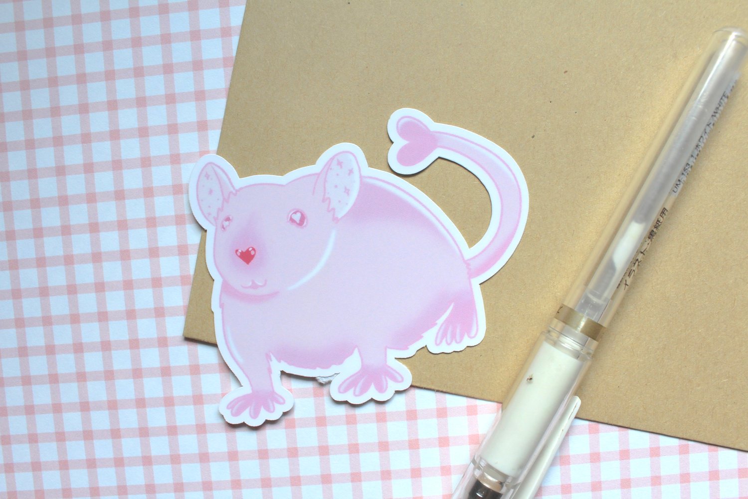 Pink Mouse/Rat - Sticker | Amanda Eiden